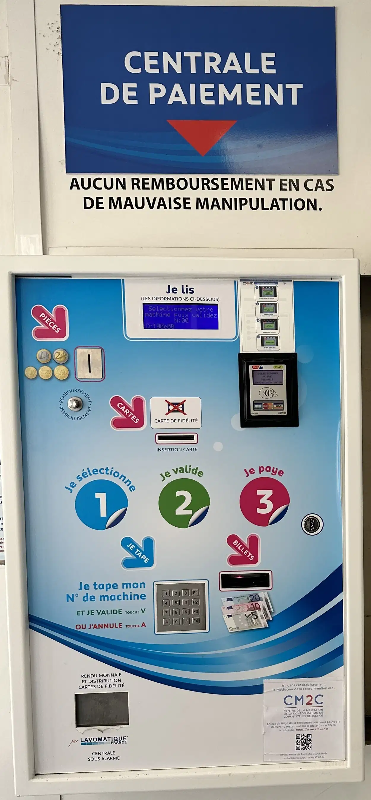 Centrale de paiement Laverie Grand Rue Poitiers